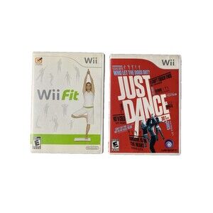 Nintendo WII Fit Just Dance Games Bundle Lot